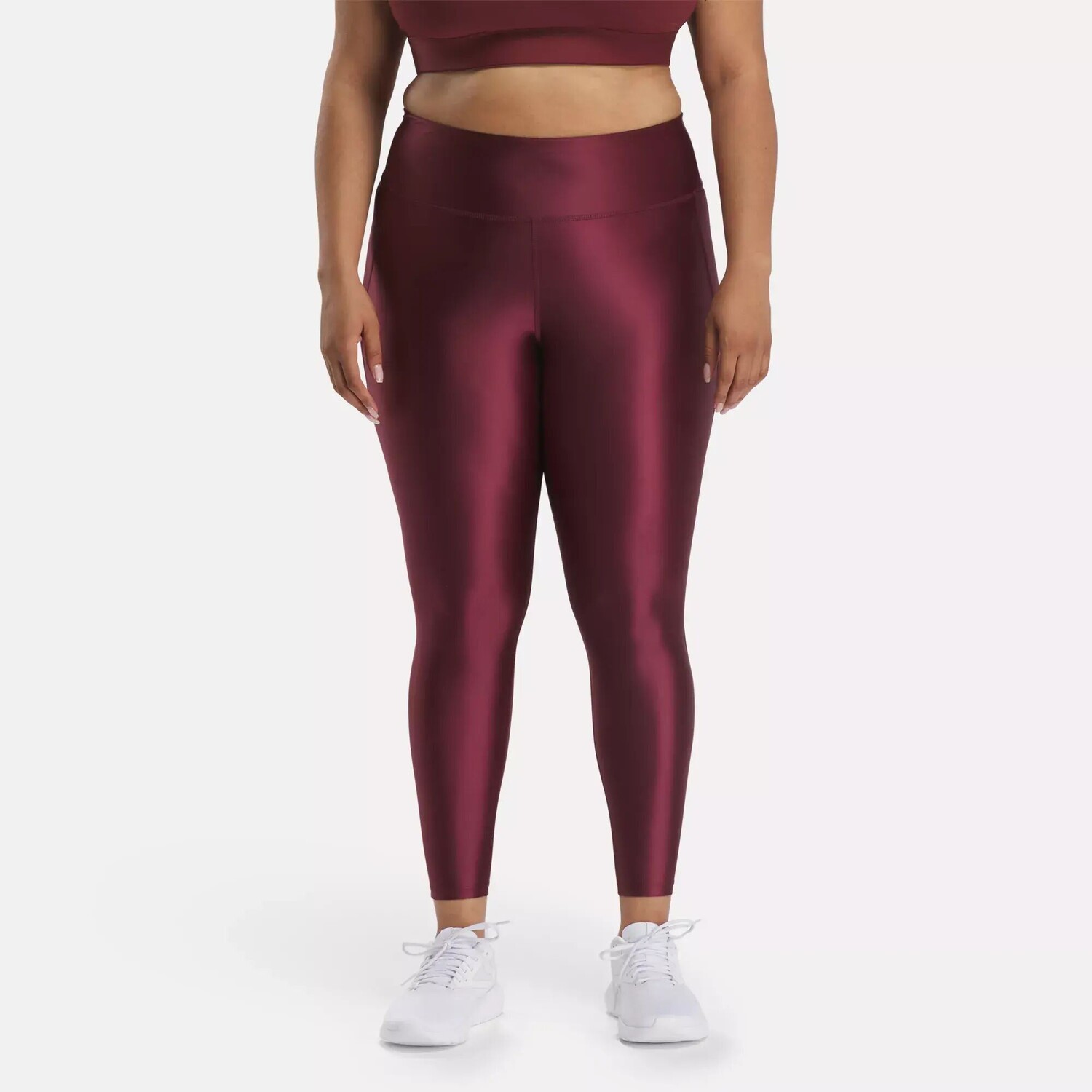 

Леггинсы с высокой посадкой Lux Shine (большие размеры) Reebok, бордовый