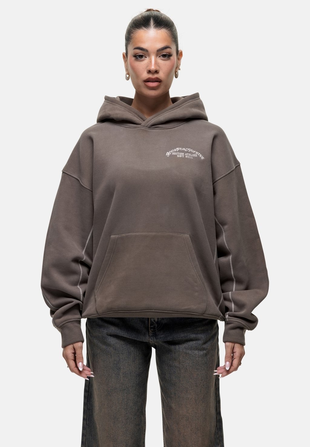 

Толстовка Hoodie Good For Nothing, серо-коричневый