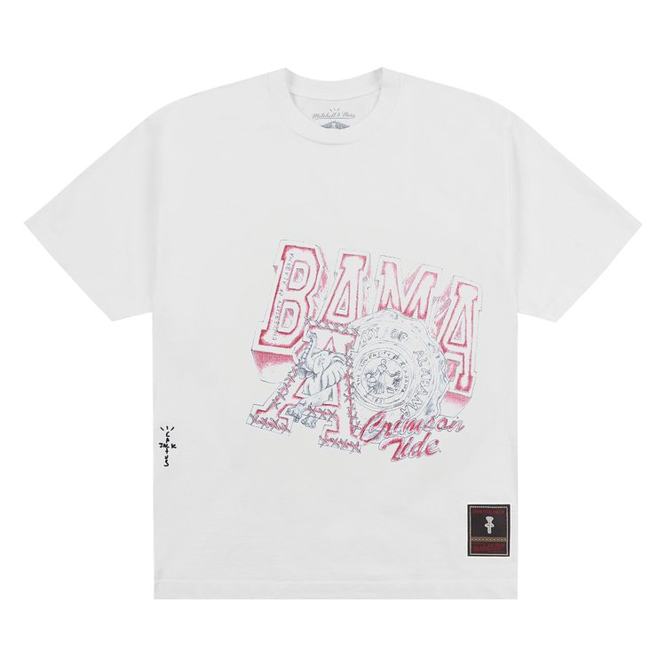 

Футболка Cactus Jack By Travis Scott Cactus Jack by Travis Scott x Mitchell & Ness University Of Alabama Handdrawn Tee, белый