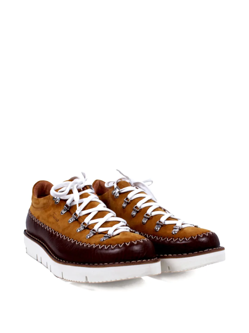 Кожаные ботинки на шнуровке Fracap, коричневый — фото 2