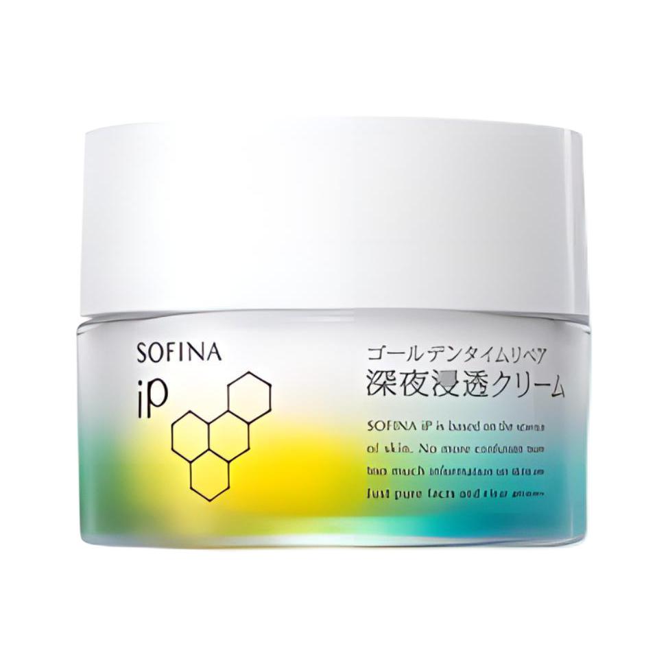 

SOFINA Крем для лица Gold Time Repairing ночной увлажняющий и питательный 55g