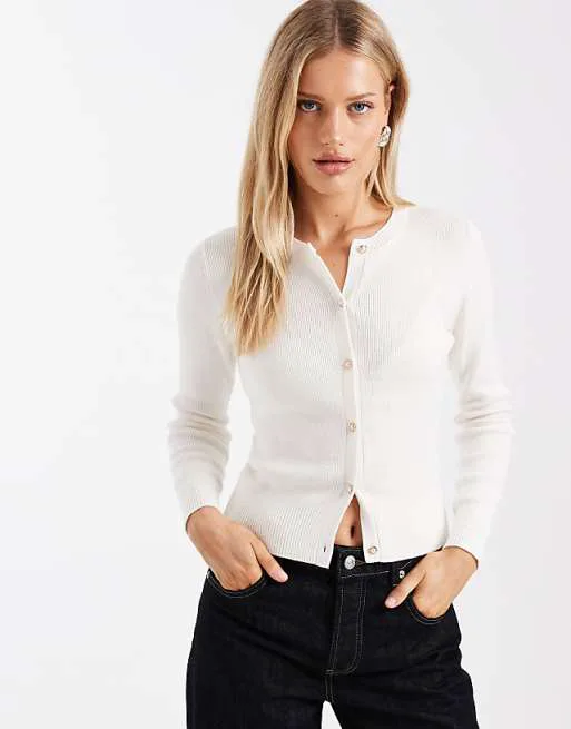 

Белый кардиган с золотыми пуговицами Hollister