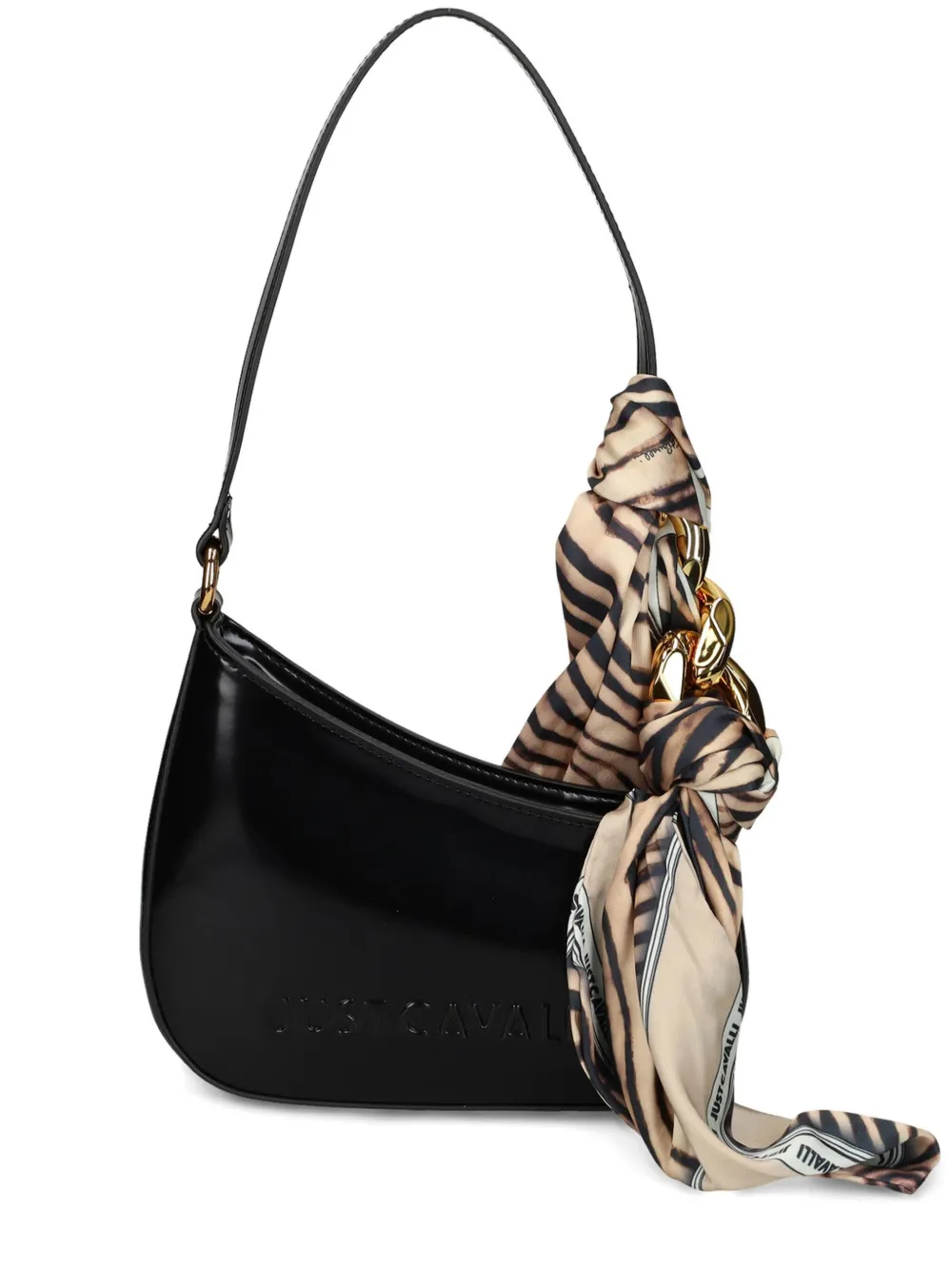 

Сумка через плечо с тисненым логотипом Just Cavalli, черный