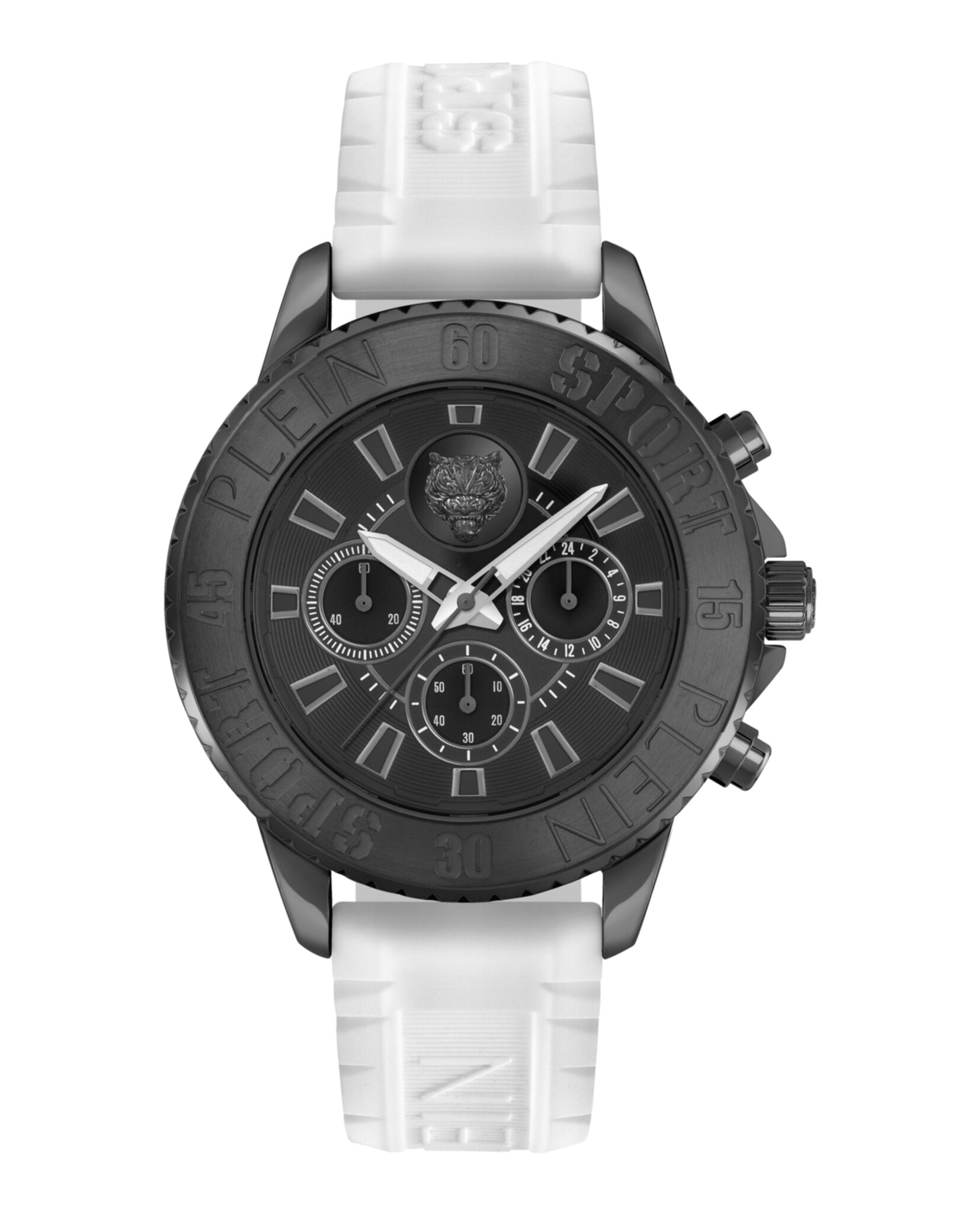 

Силиконовые часы Glam Chrono PLEIN SPORT, белый/черный/черный