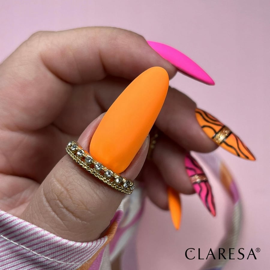 Claresa ЛЕТНИЙ НЕОНОВЫЙ МАНИКЮР Гибридный лак для ногтей FLUO 3 — фото 3