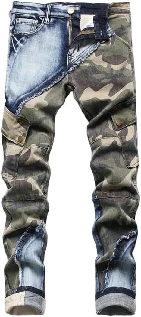 Джинсы с заплатками, Mens, Army En8