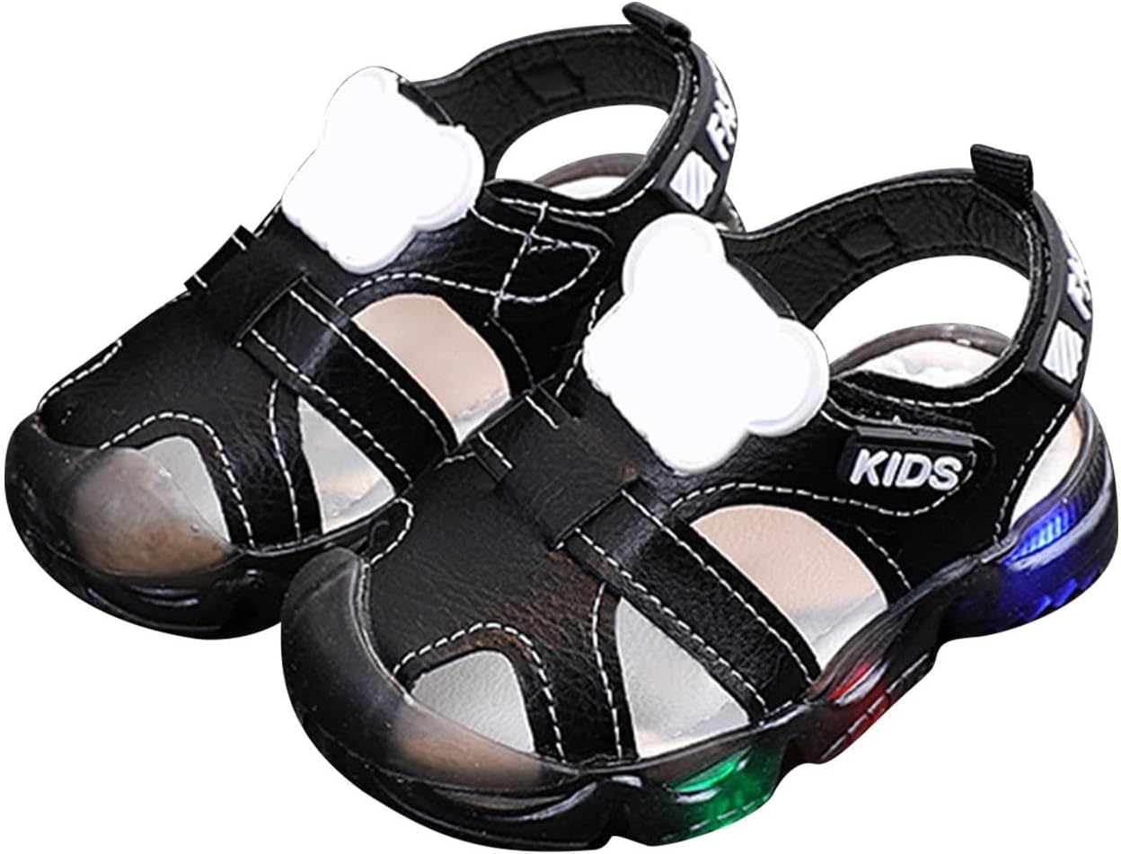 

Детская светящаяся обувь для малышей, девочек и мальчиков, дышащие мигающие кроссовки унисекс, мягкие спортивные для вечеринки, подарок Egmy, черный