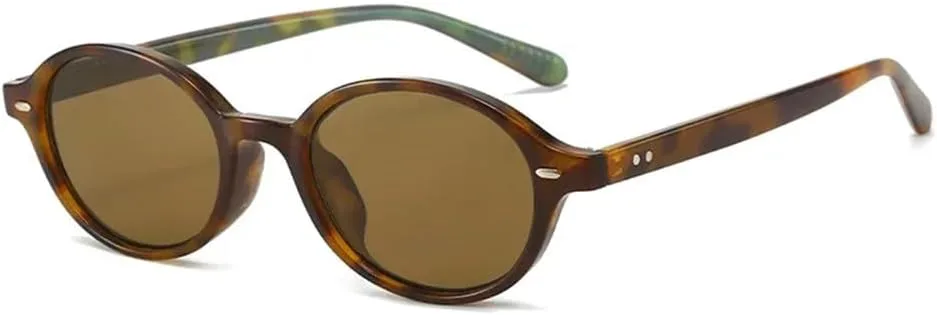 

Солнцезащитные очки Oval Rivets UV400 для женщин и мужчин, предназначенные для занятий спортом на открытом воздухе, бега и езды на велосипеде UYPTK, Leopard Tea