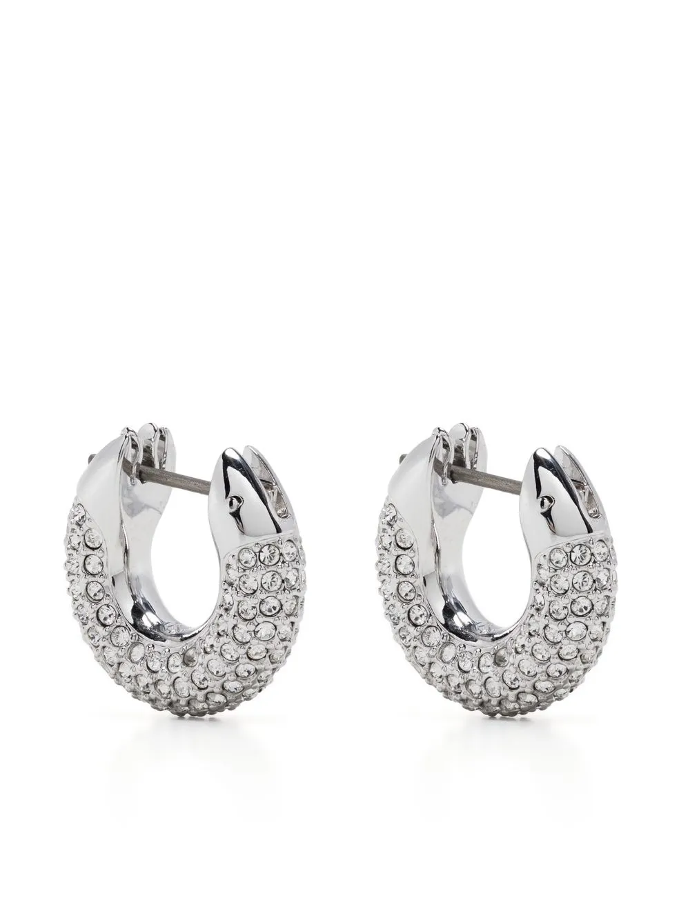 

Серьги-кольца Dextera с кристаллами Swarovski, серебяный