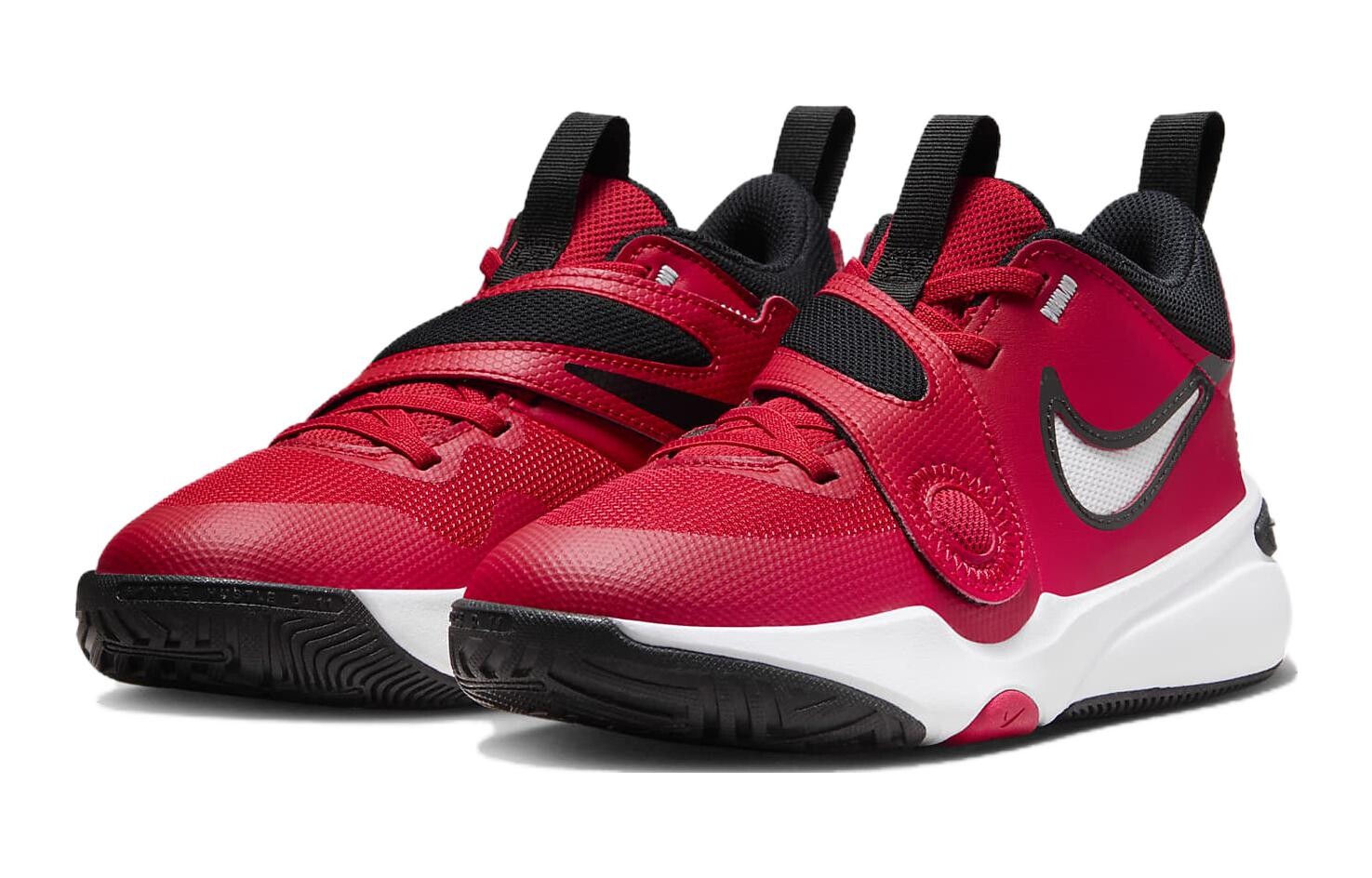 Кроссовки Nike Team Hustle D 11 University Red Black GS, красный — фото 3