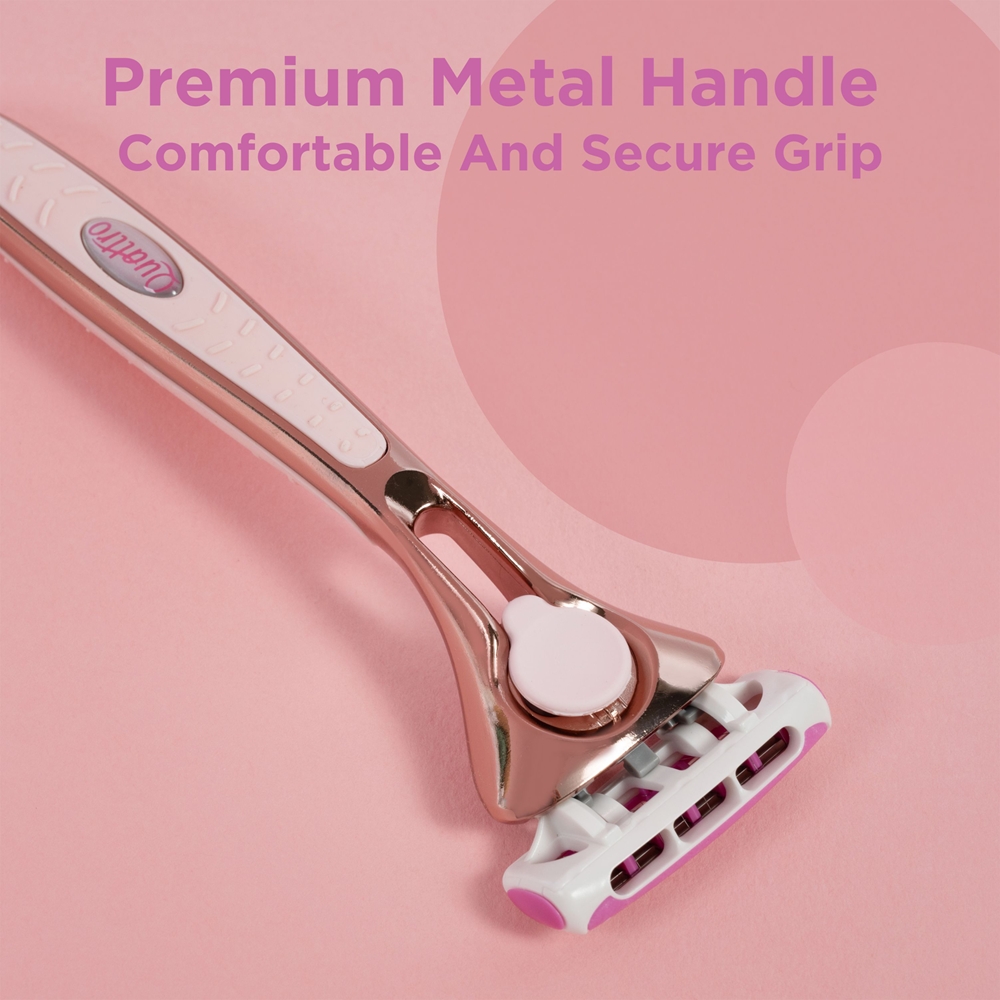 Бритва Quattro for women розового золота + сменные головки 4 шт. Wilkinson Sword — фото 4