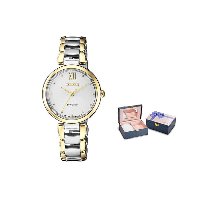 

CITIZEN Часы L Series Solar Quartz Movement Stainless Steel Strap Watch Women's Watch White Dial