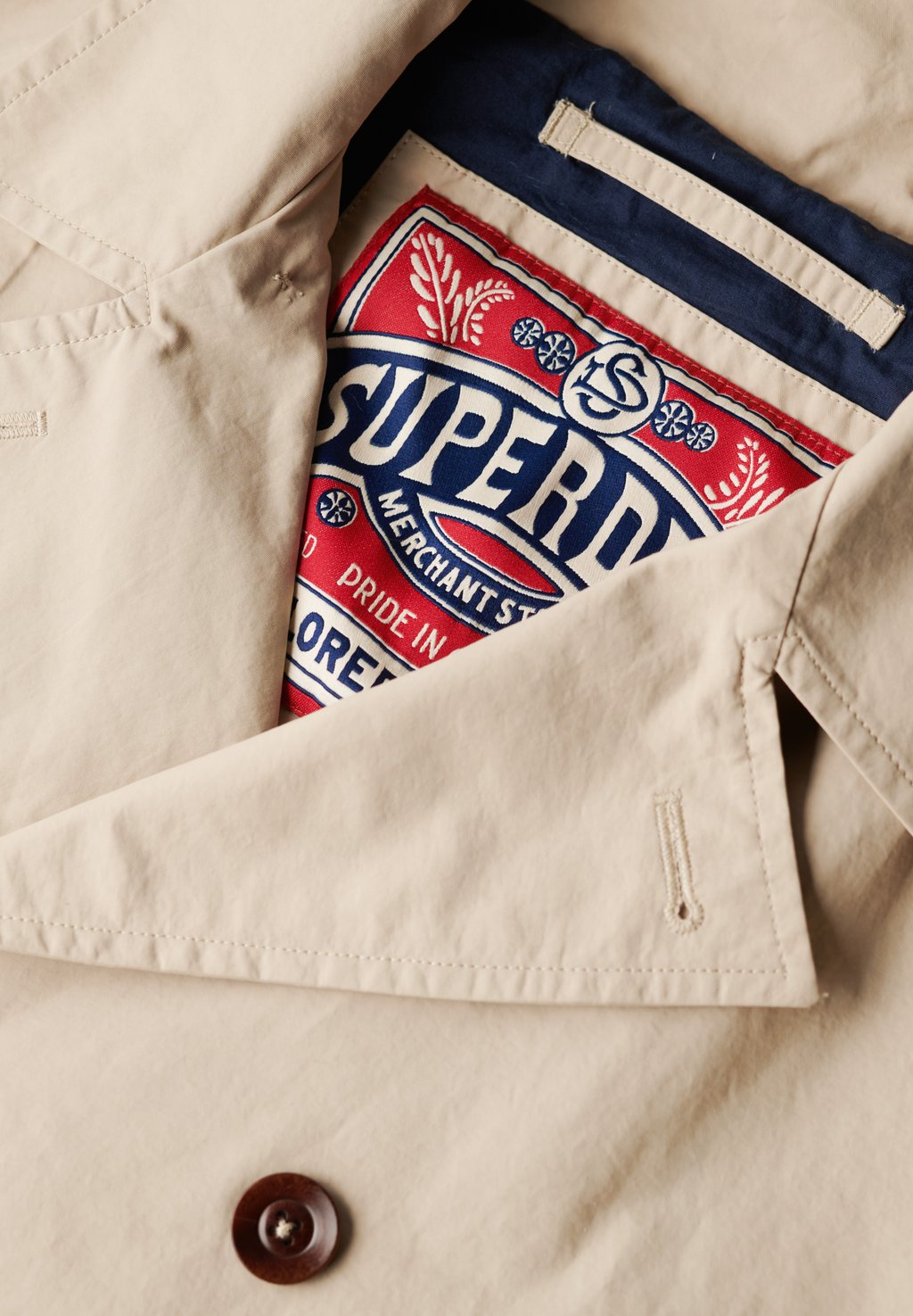 

Легкая куртка THE MERCHANT STORE PEA Superdry, бежевый