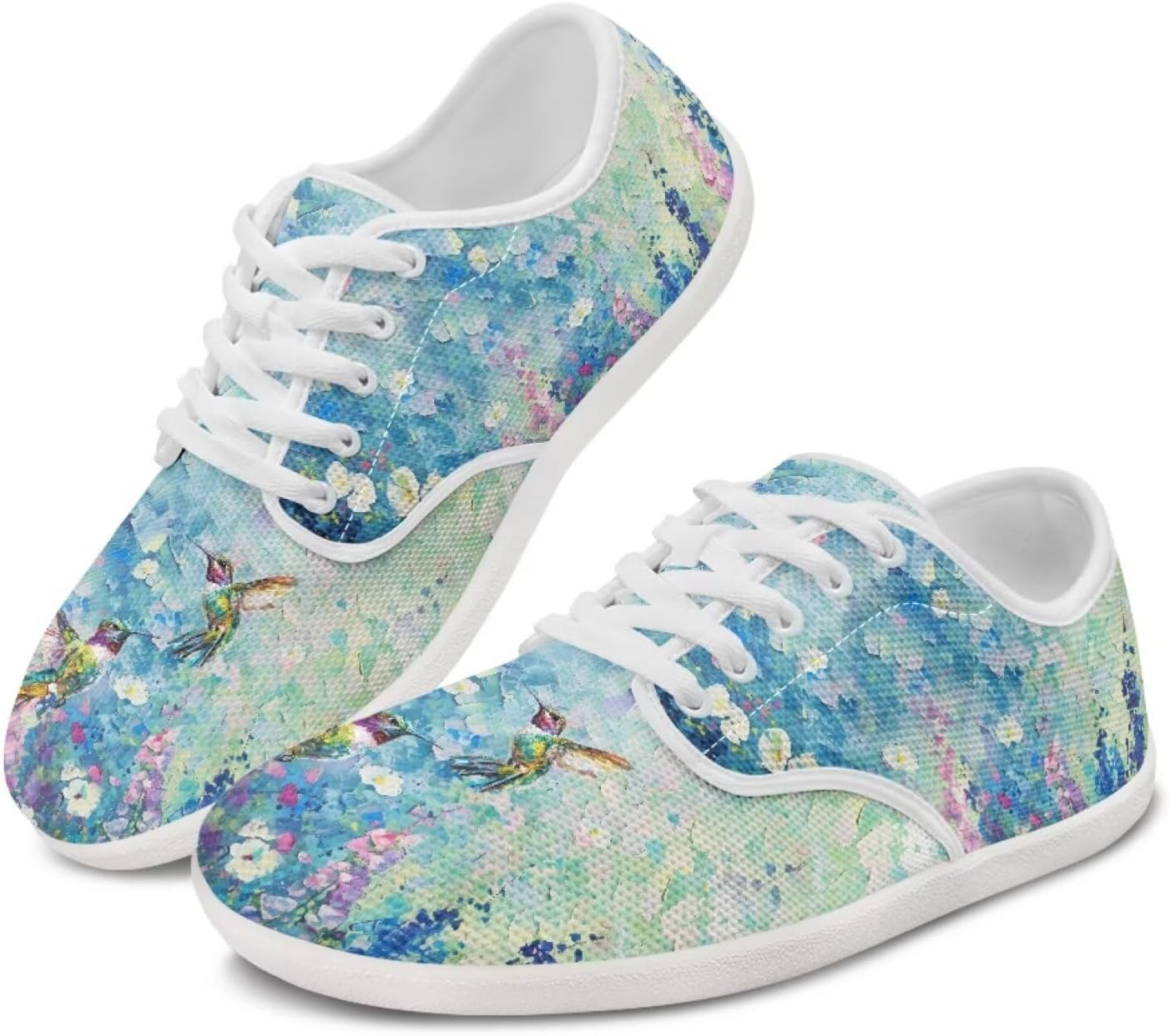 

Женские кроссовки для бега с колибри, повседневные танцевальные туфли, деловые лоферы, балетки, прогулочные кроссовки Ecaestolph, синий