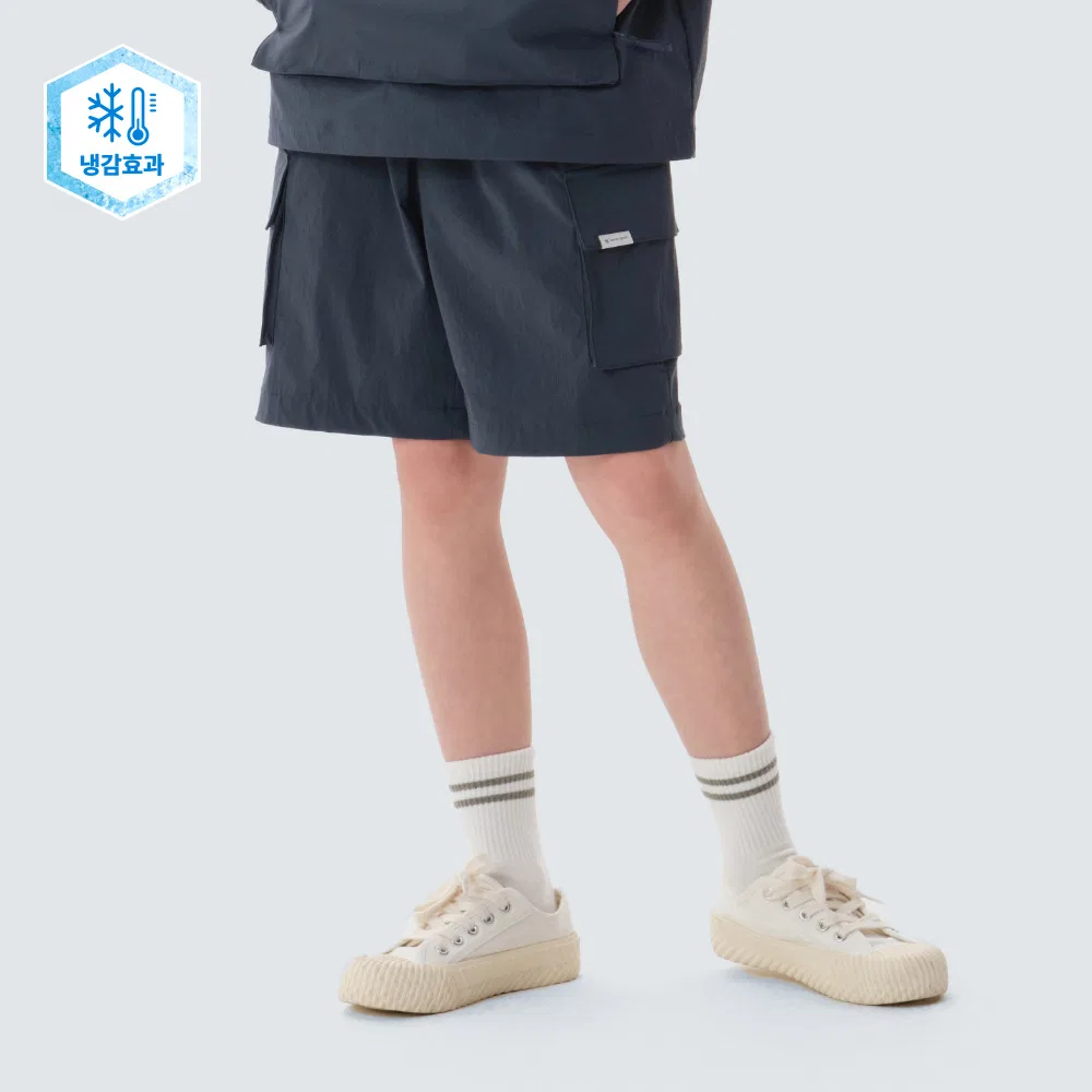 Детские охлаждающие карго-шорты Route, винтажный зелёный, от Snowpeak Apparel Kids