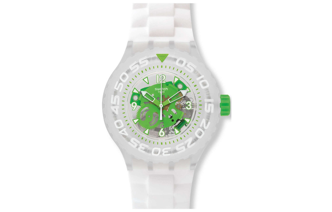 

Мужские часы-скелетоны SUUK100 44 мм SWATCH