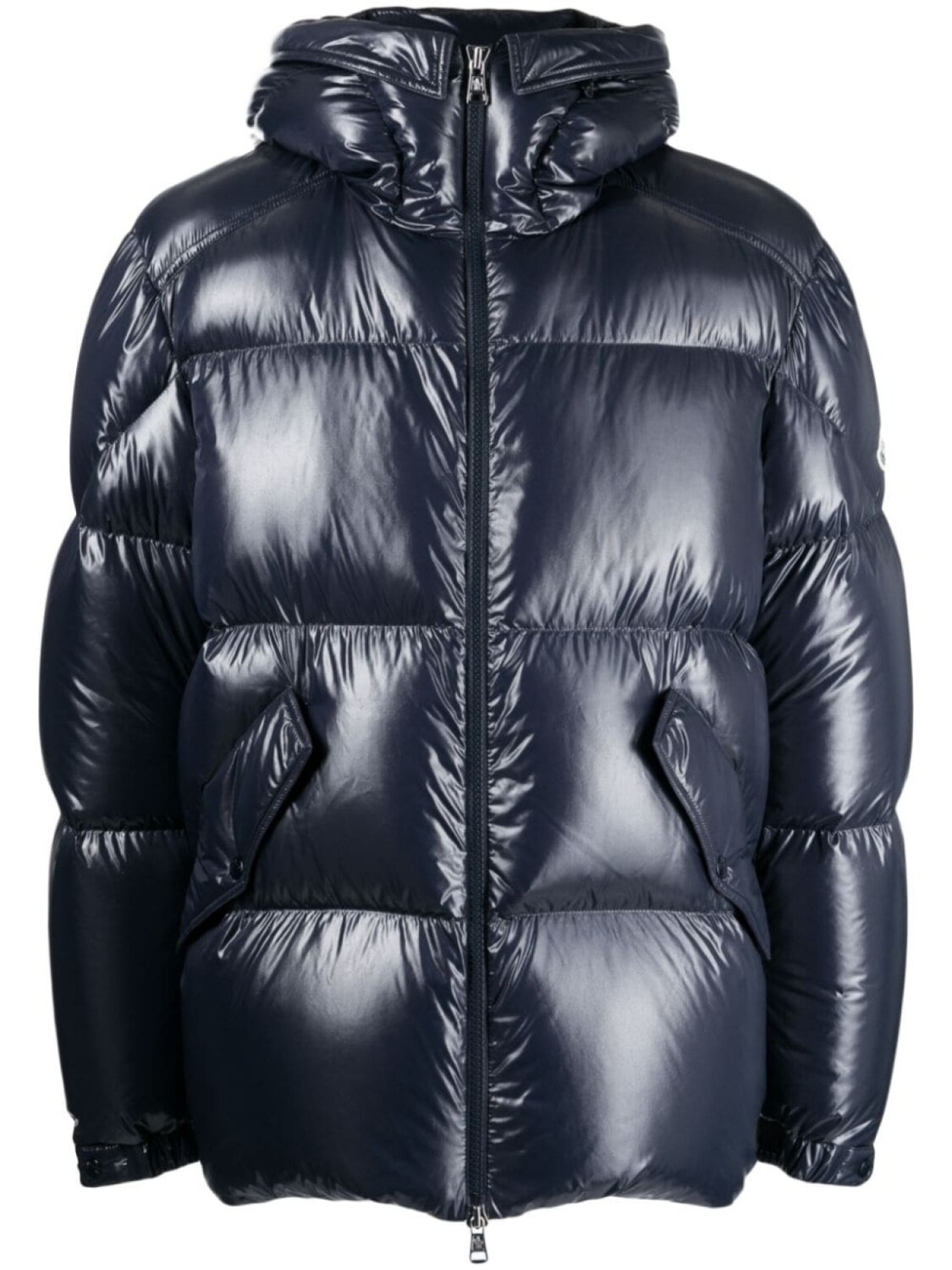 

Пуховик с капюшоном Moncler, синий