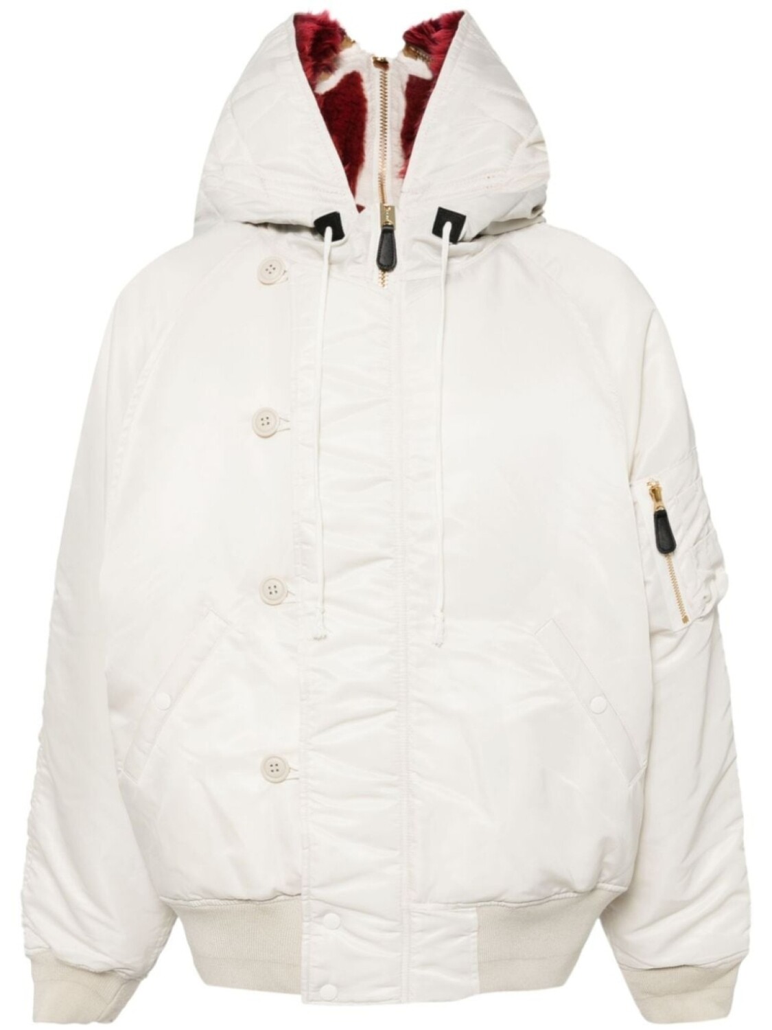 

Doublet бомбер Petal Month с капюшоном, нейтральный цвет