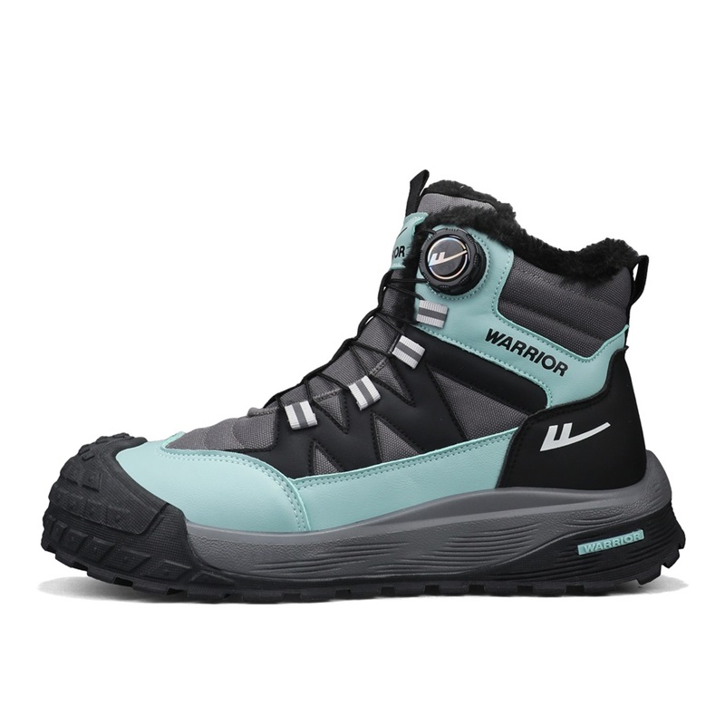 

Высокие кроссовки с противоскользящим покрытием, устойчивые к истиранию, обеспечивающие поддержку, баланс, тепло и улучшенное сцепление WARRIOR, серый черный синий-fleece-lined