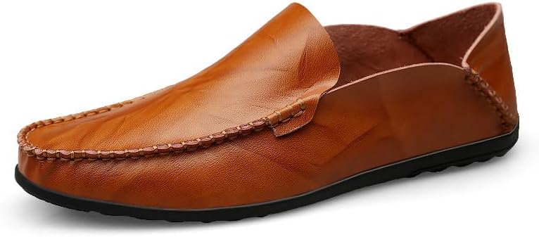 

Мужские лоферы Santimon, повседневные слипоны, мягкие мюли для мужчин, легкие плоские обувь и прогулок, коричневый