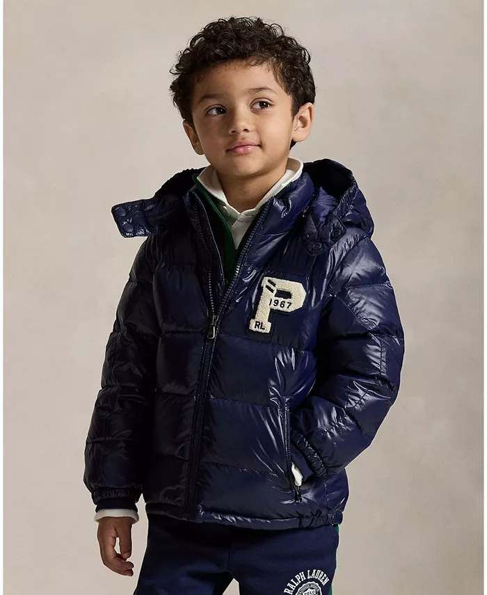 

Детская мальчиковая утепленная куртка с капюшоном для малышей 2-7 лет Polo Ralph Lauren, синий