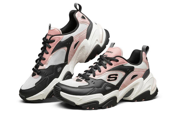 Кроссовки stamina v2 low-top running shoes pink/black Skechers, розовый — фото 3