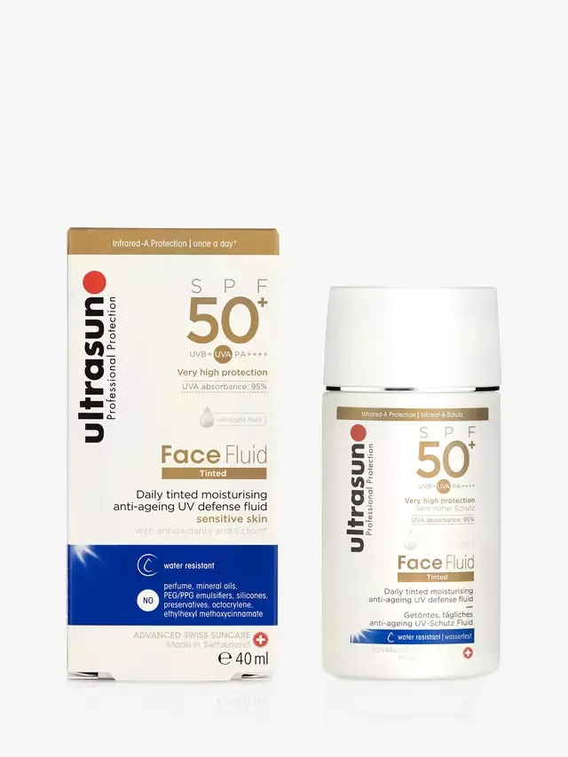Крем для лица SPF ULTRASUN Увлажняющий с тонирующим эффектом +, для чувствительной кожи, оттенок меда