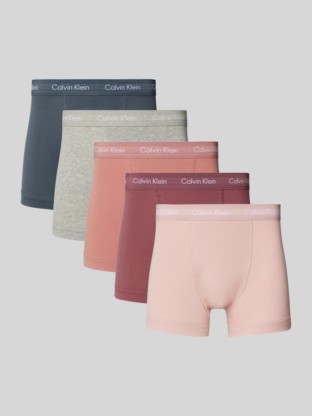 

Трусы-боксеры с эластичным поясом и этикеткой в ​​упаковке 5 шт Calvin Klein Underwear, светло-серый