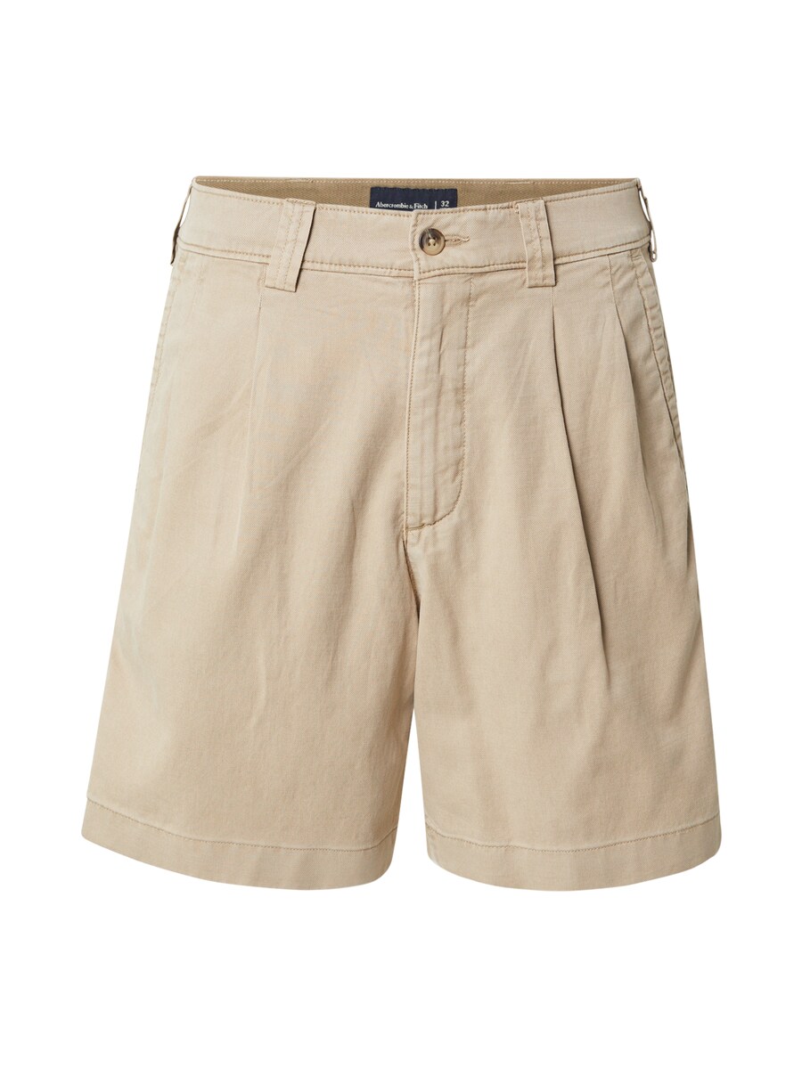 

Свободные брюки со складками спереди Abercrombie & Fitch, светло-коричневый