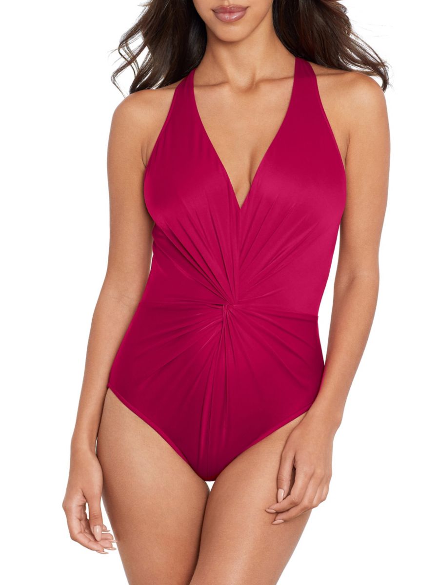 

Слитный купальник с узлом Magicsuit, цвет Vamp Red