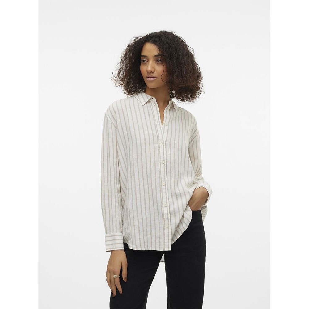 

Рубашка с длинным рукавом Vero Moda Linn, бежевый