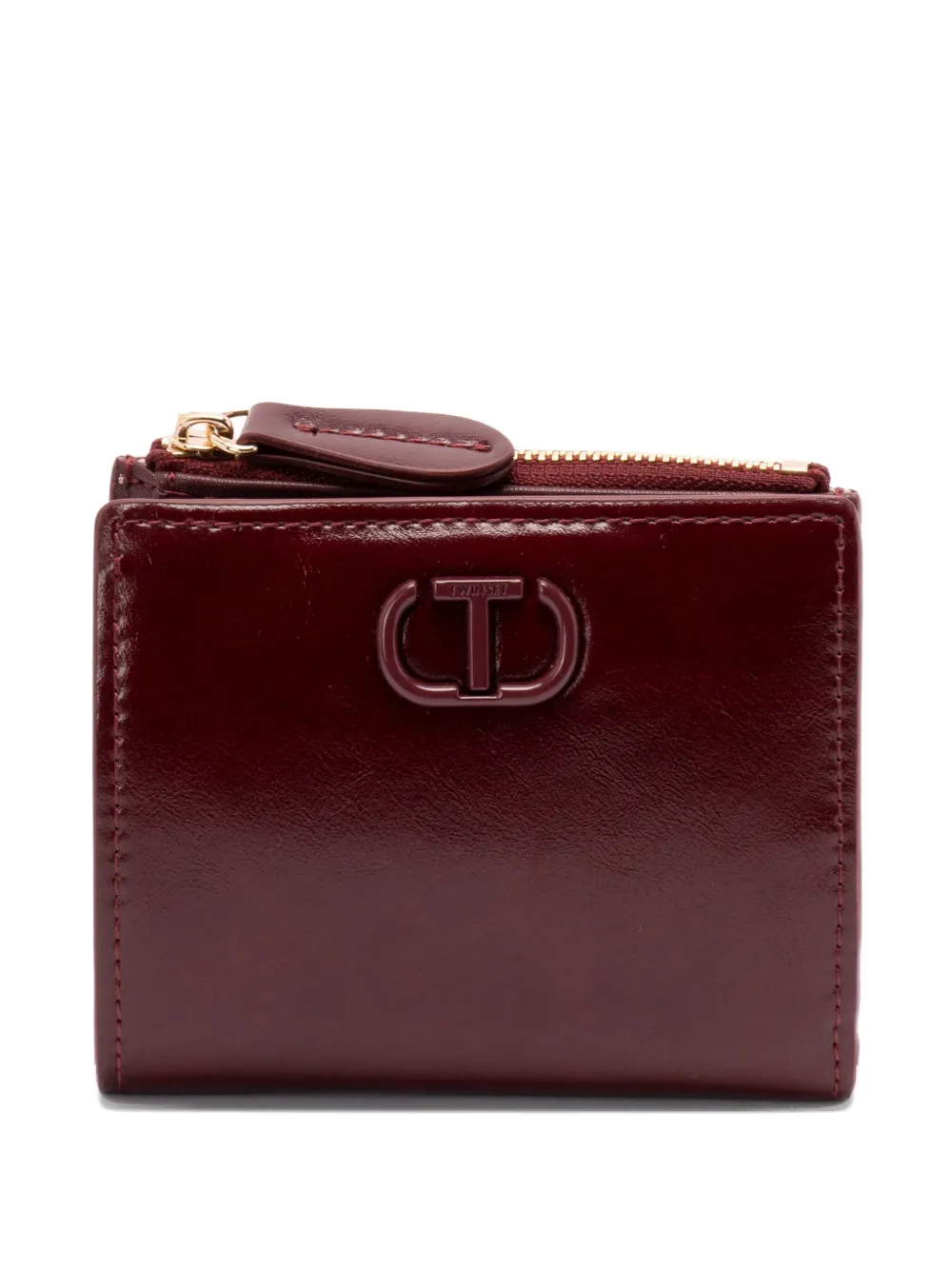 

Кошелек на молнии с логотипом TWINSET, красный