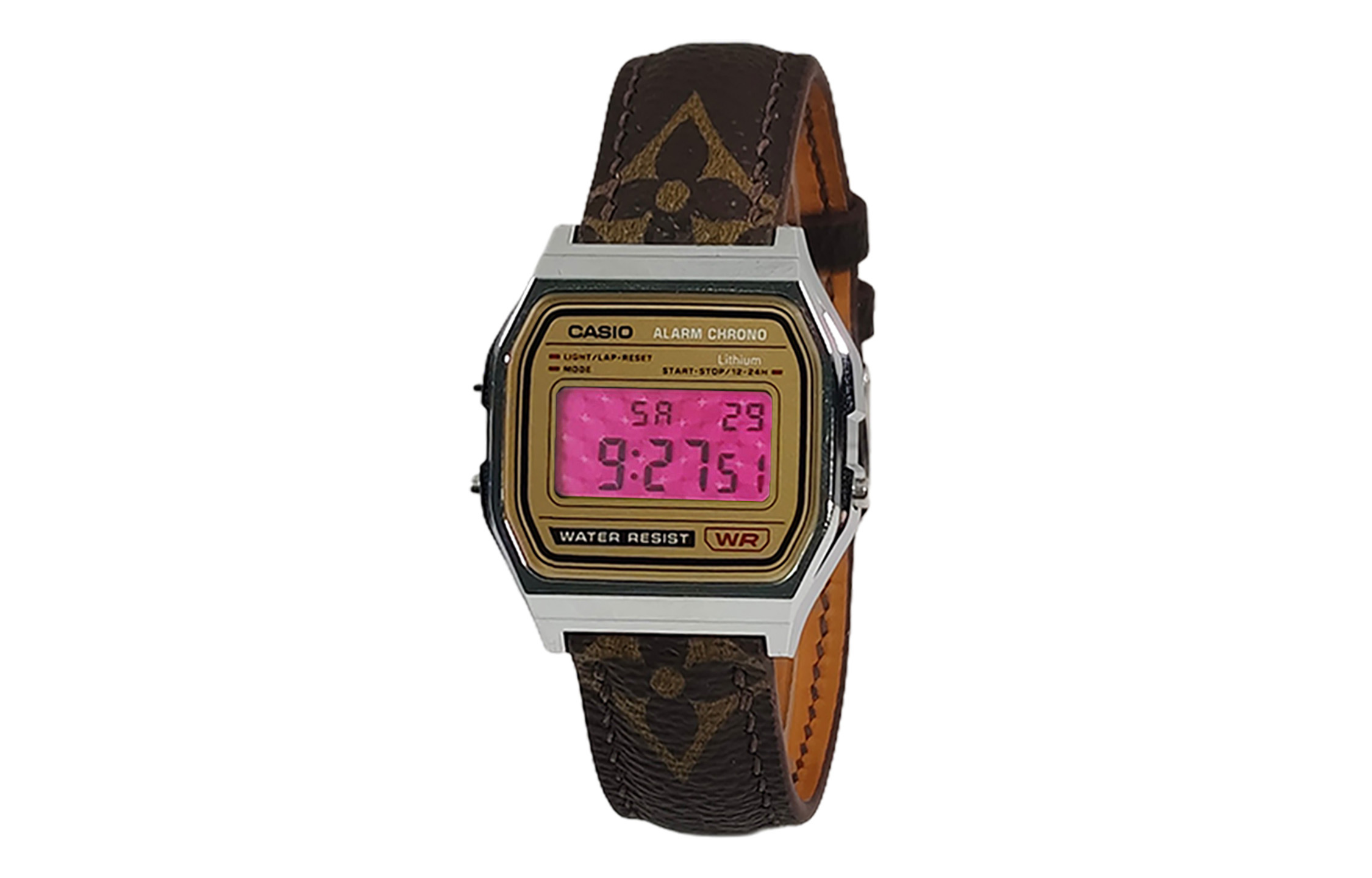 

CASIO Часы Retrofit Series Electronic Movement Genuine Leather Strap Watch Unisex Gold Dial