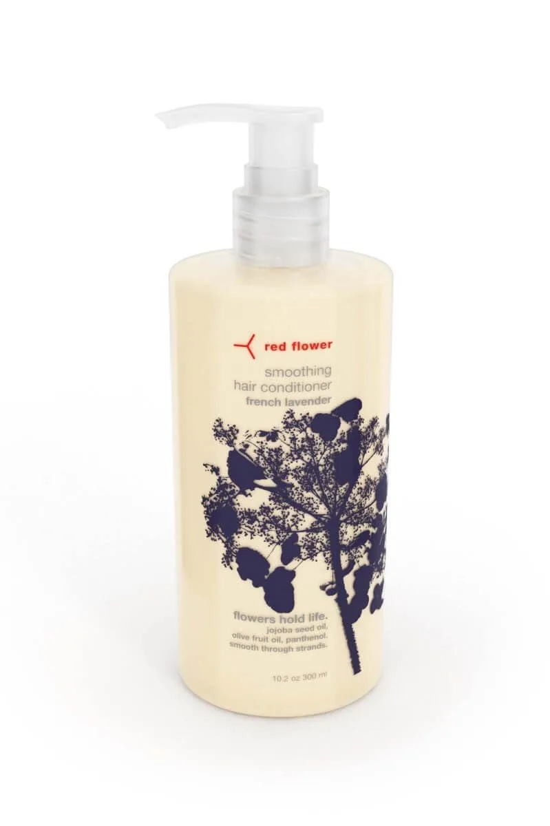 Набор для ухода за телом и волосами Red Flower French Lavender: гель для душа + лосьон + увлажняющий гель для мытья волос + разглаживающий кондиционер (4 предмета), Red — фото 3