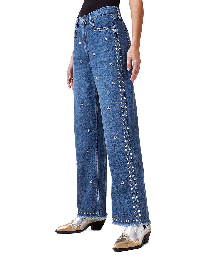 

Джинсы Blake High Rise Wide Leg в цвете Mid Indigo ALLSAINTS, синий