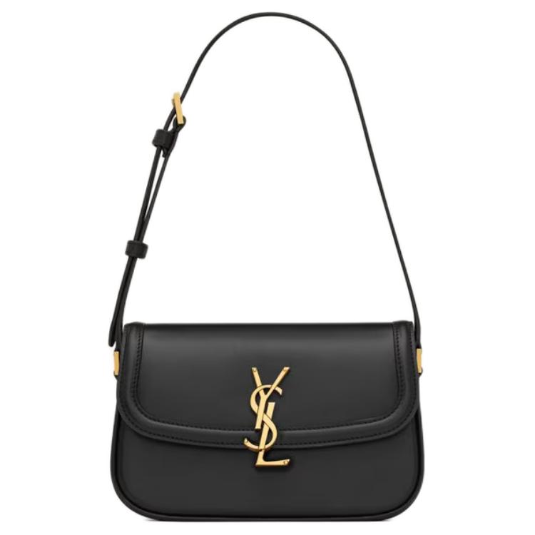 

SAINT LAURENT Миниатюрная женская сумка-кирпичик из телячьей кожи черного цвета