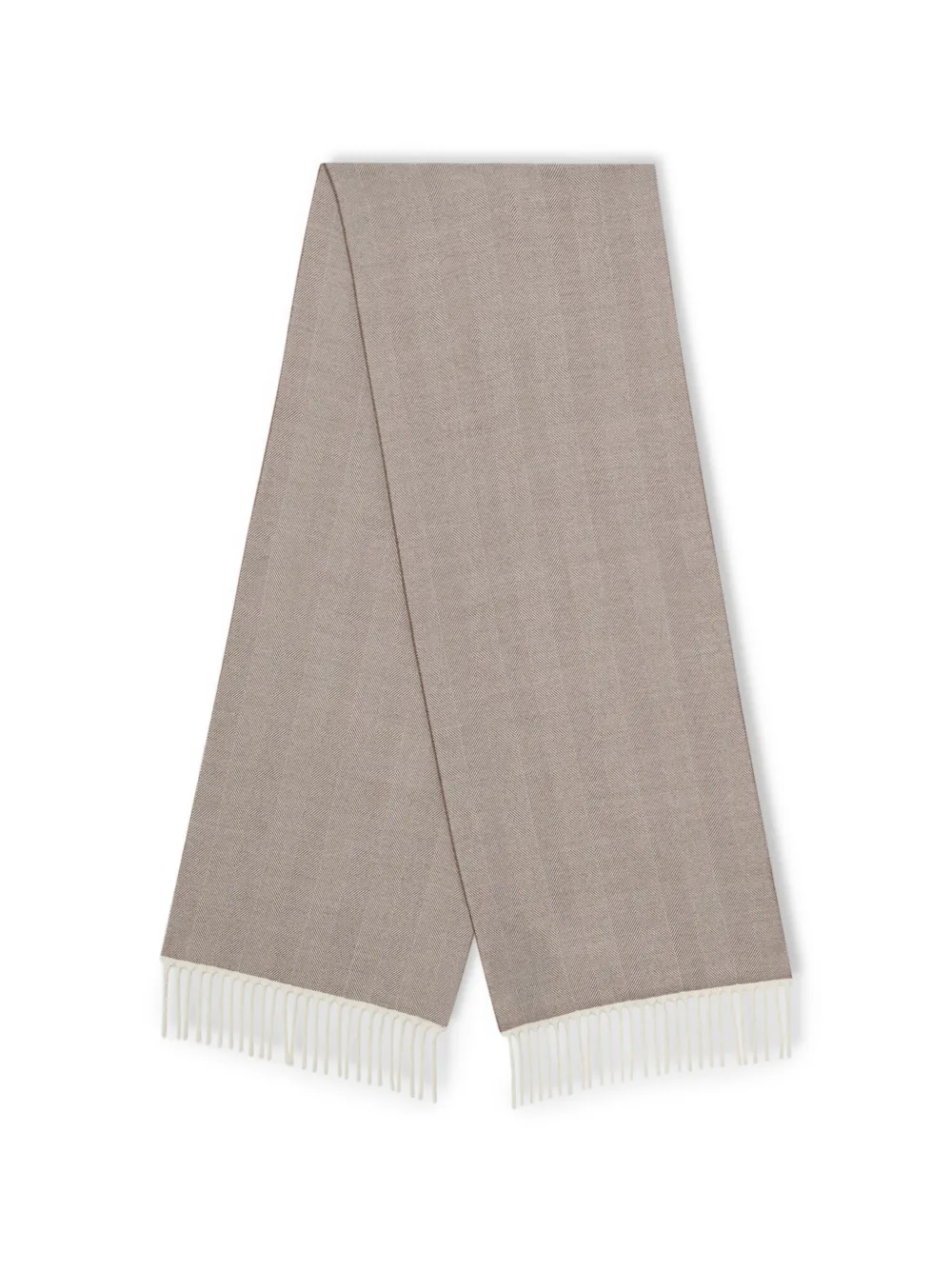 

Шарф с бахромой Brooks Brothers, бежевый