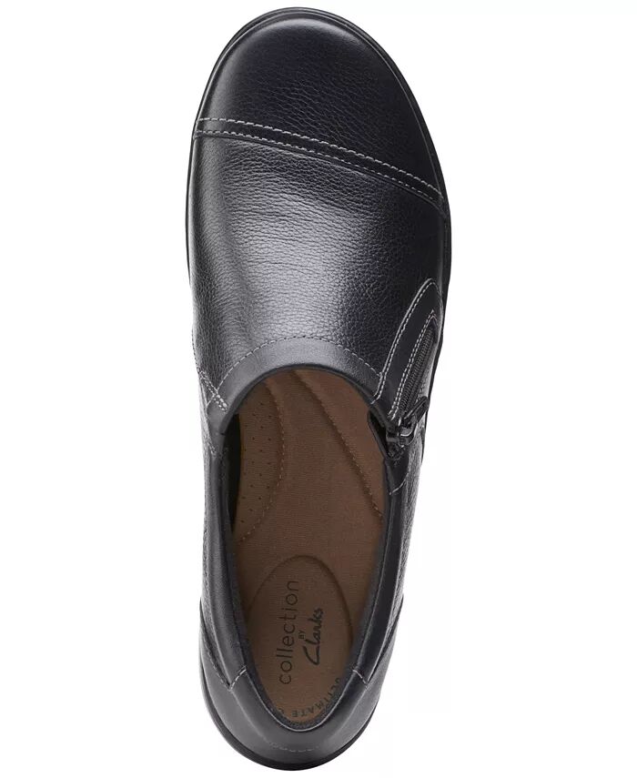 Женские мокасины Cora Giny с мягкой подкладкой на молнии Clarks, черный — фото 4