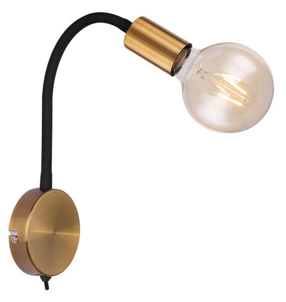 

Настенный светильник Globo Eddy черное золото E27 с выключателем x30x43см Globo Lighting