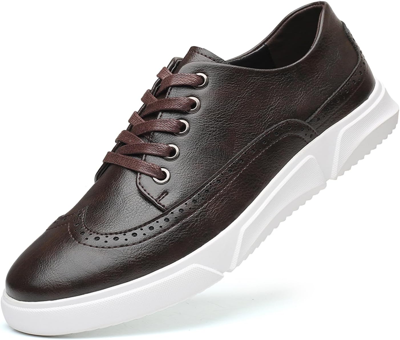 

Мужские свадебные кроссовки оксфорды повседневные броги с крыльями Abborora, коричневый