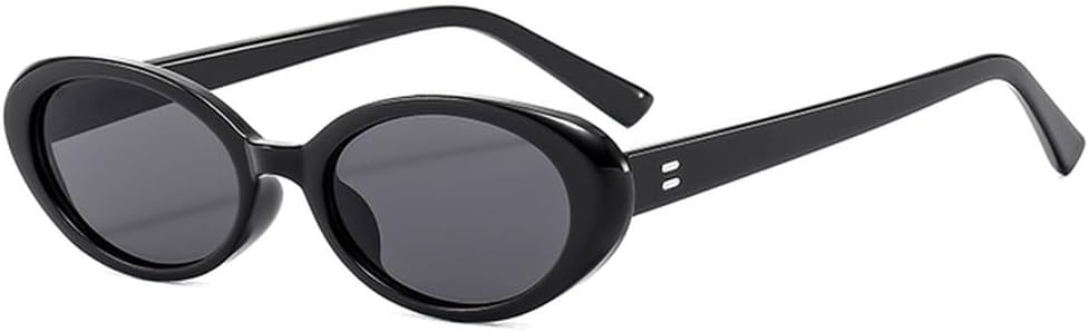 

Модные маленькие овальные солнцезащитные очки для женщин, классические винтажные солнцезащитные очки для мужчин, защита от ультрафиолета UV400 для женщин TVTBBVV, Black