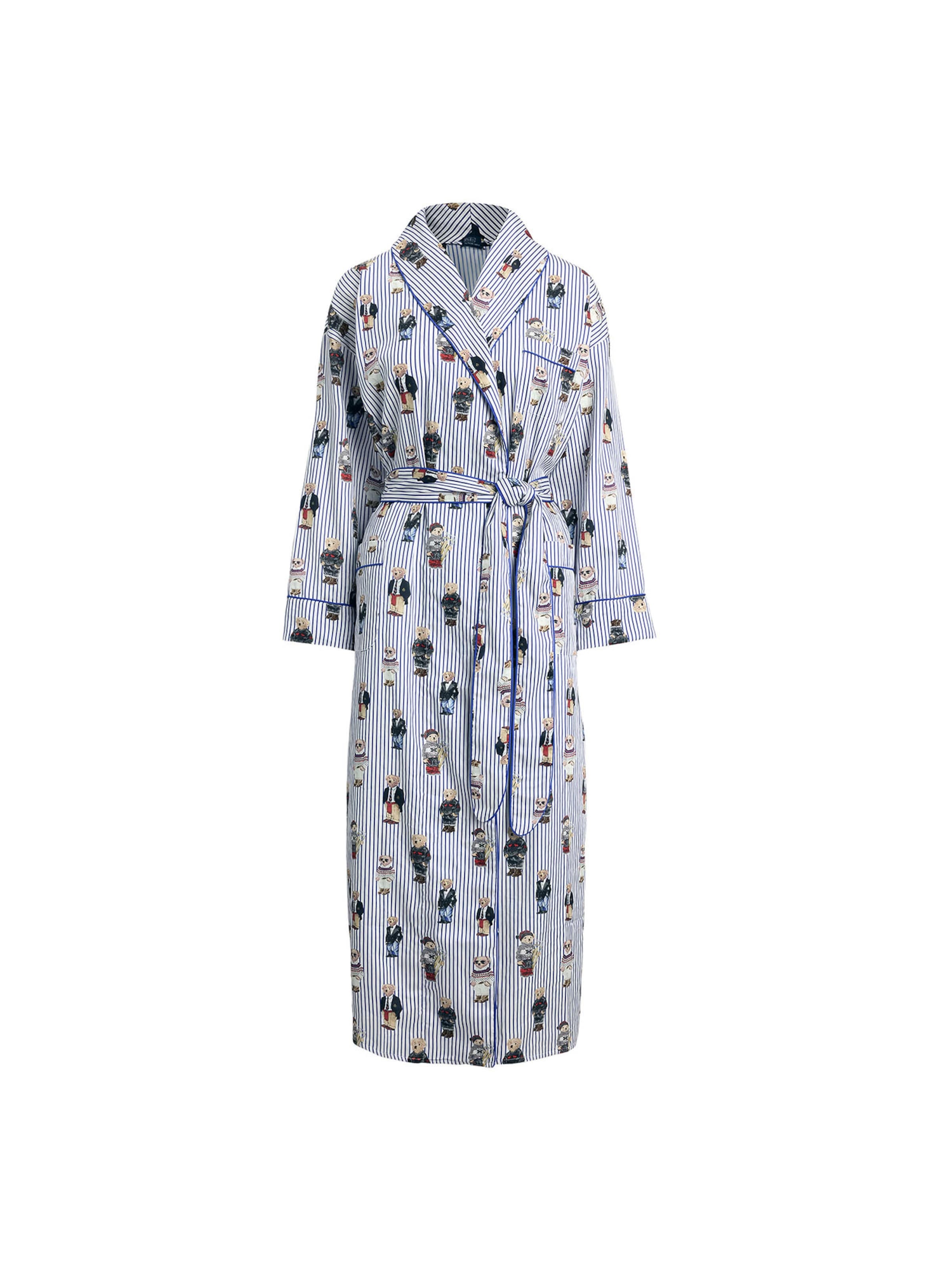 

Polo Ralph Lauren Короткий халат 'Iconic Bear' в светло-голубом, смешанные цвета