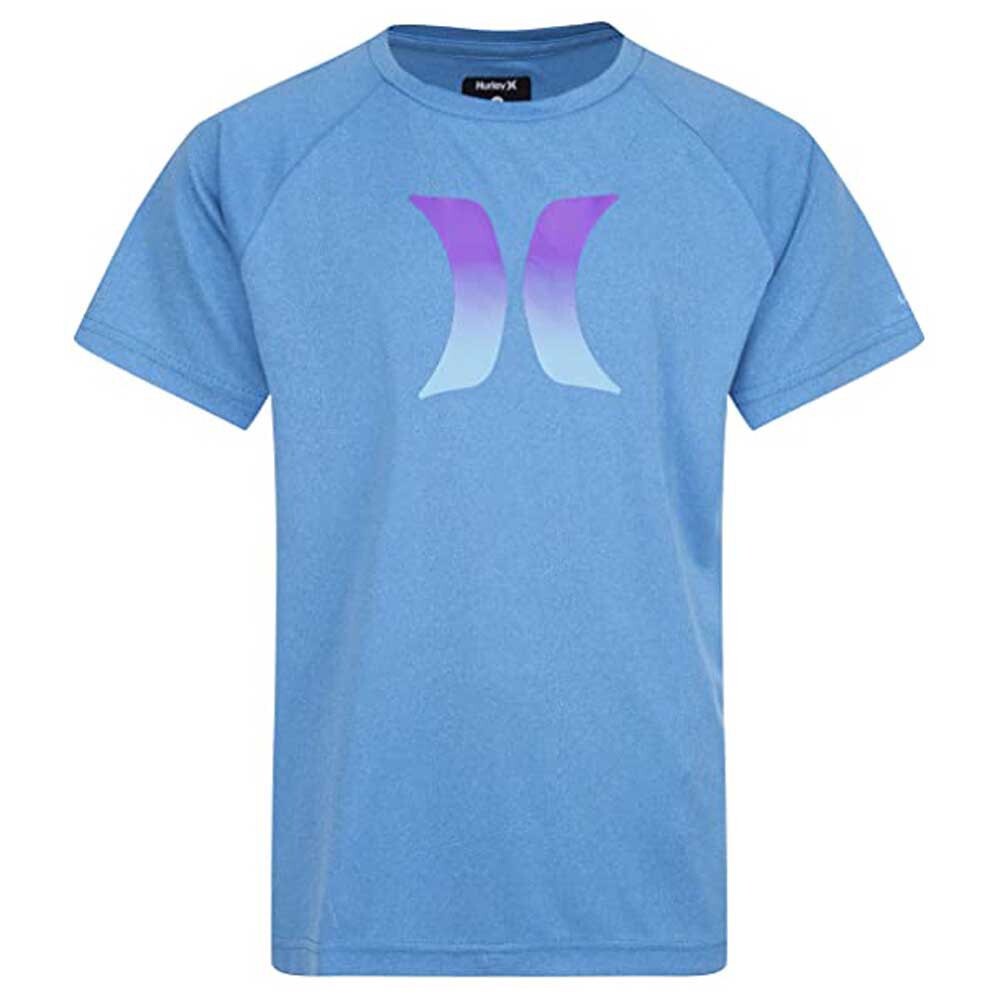 

Рашгард Hurley Ombre Icon UPF Kids Short Sleeve, синий