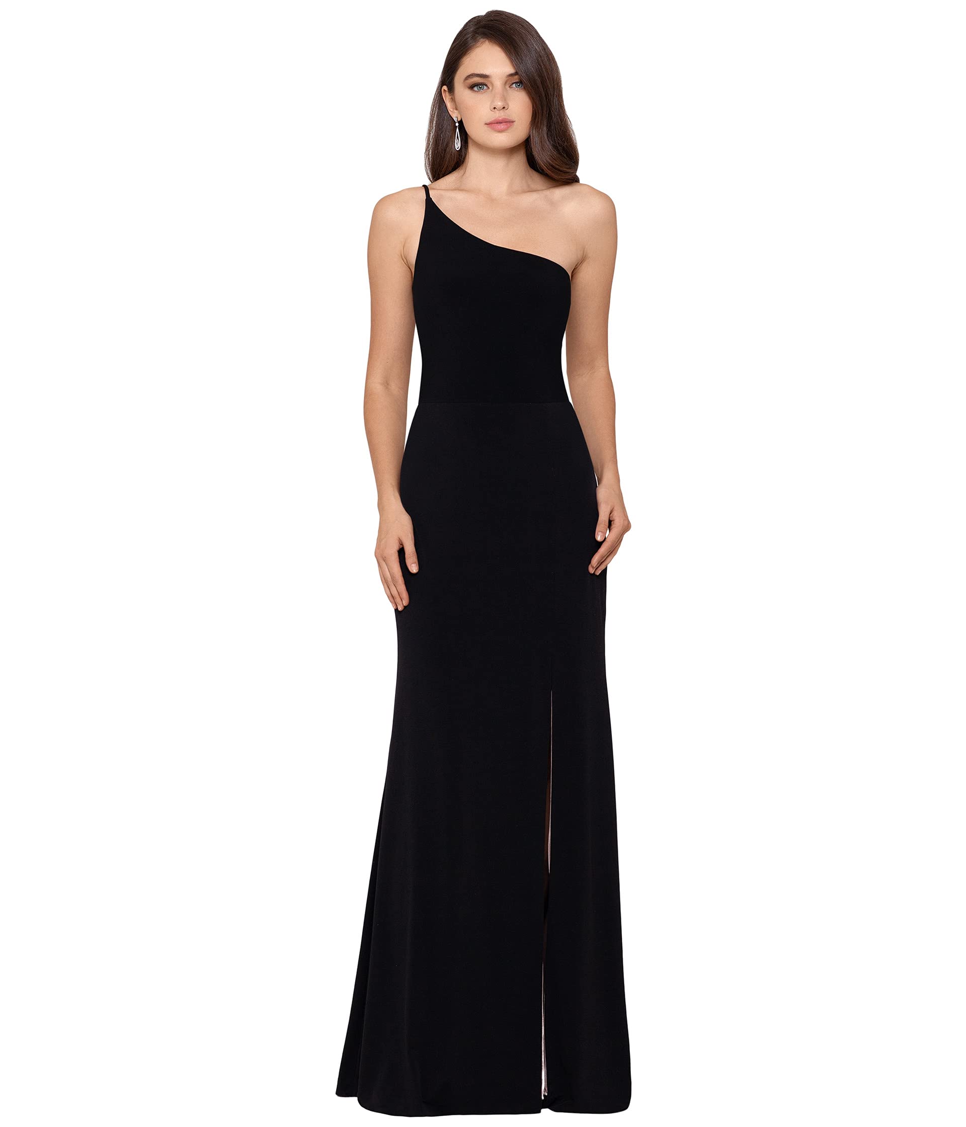 

Платье XSCAPE One Shoulder Ity With Color Lining, Black/Nude
