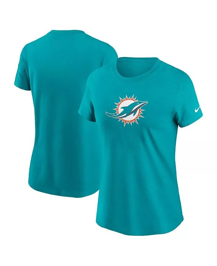 

Женская футболка с логотипом Aqua Miami Dolphins Primary Nike, синий