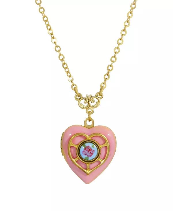 

Ожерелье-Медальон в форме сердца 2028, pink