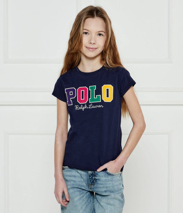 

Футболка детская Polo Ralph Lauren с принтом, синий