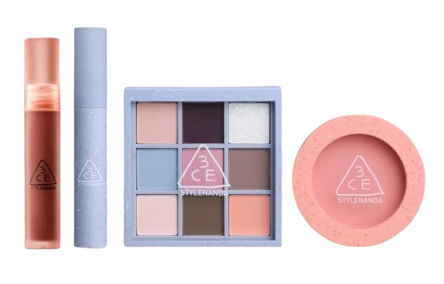 

3CE Весенний синий белый набор теней для век легко растушевывается комплект из четырех оттенков для лица