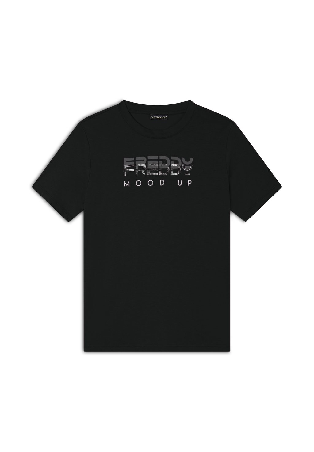 

Футболка с принтом GIROCOLLO CON GRAFICA E PERLINE Freddy, черный