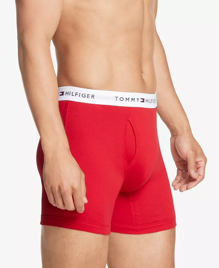 Мужские классические боксеры из хлопка, 3 шт Tommy Hilfiger, коричневый — фото 2